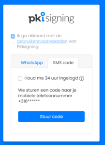 Stap 2 - de ontvanger opent het verzoek